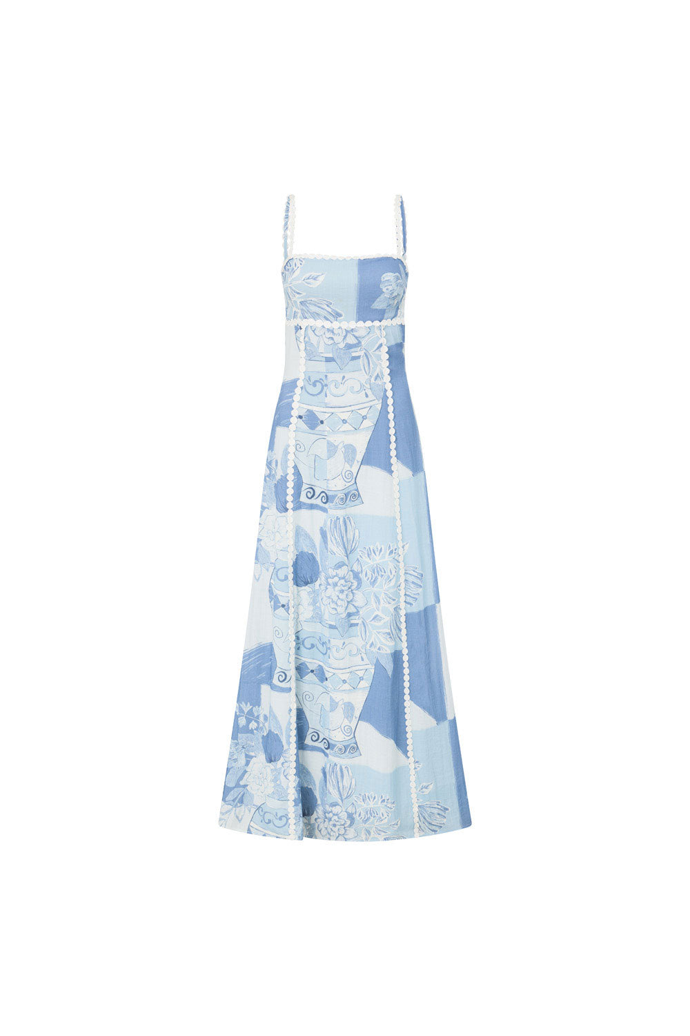 Eva™ | Linnen Maxi Jurk met Unieke Print